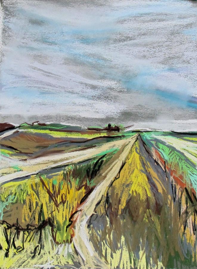 landschap in pastel