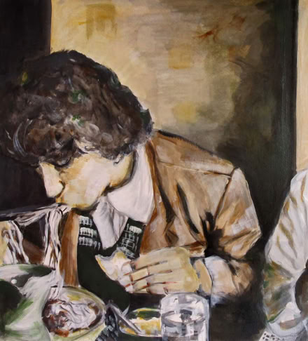 de familie Lommers, de schilder geschilderd