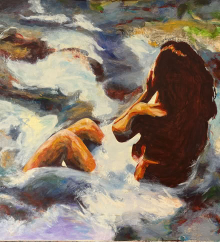 Portugees Badhuis, 50x70 acryl op doek, 06/26